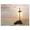 Designart - Jesus Christian Cross in Bay View - Religious Art on Wrapped Canvas
